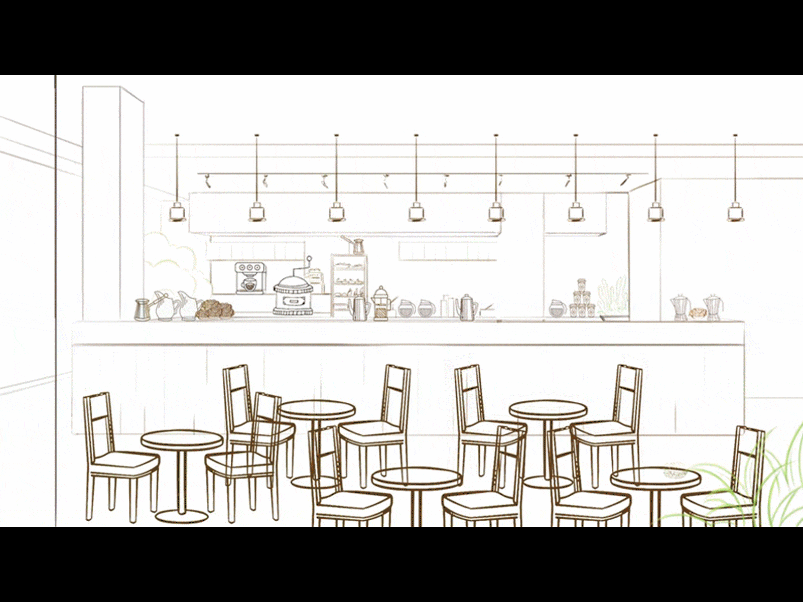 Irani Cafe-Journey of a Background Design art artist background background design concept art design gif illustration