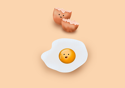 Morning Fun artwork breakfast clean design egg flat icon illustration kawaii logo minimal morning procreate ui