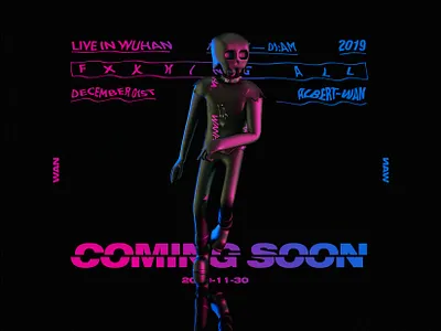 WAN-19/12/01 animation c4d design layout poster art practice typography visual art