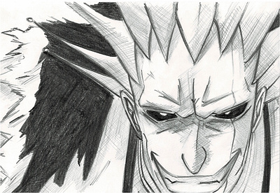 Kenpachi Zaraki anime anime studio art artwork bleach illustraion sketches