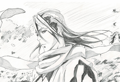 Byakuya Kuchiki anime artwork bleach illustration sketch