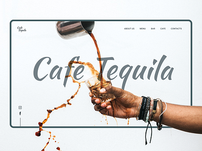 Cafe main website bar branding cafe drink menu main page ui ui design uidesign web design website concept