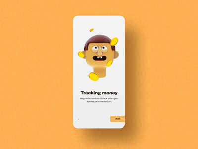 Dumb and Dumber app c4d illustration mobile onboarding render ui