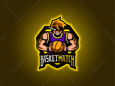 BASKETMATCH Mascot Logo design esport esportlogo esports logo gaming gaminglogo illustration logo mascot stream