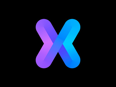 X monogram blockchain branding connection crypto factor futuristic gradient icon letter lettering light logo mark marketing minimalist monogram power technology x xx