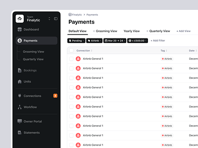 Finance Dashboard analytics app apple ui clean dashboard dashboard navigation data data heavy finance fintory insights kpi light ui navigation sidebar tables ui user interface ux