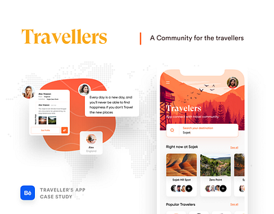 Travellers Cast Study app design app design icon ui web ios guide booking booking app booking.com case study casestudy illustration ofspace travel travel agency travel app travel website traveling travelling web design webdesign website design