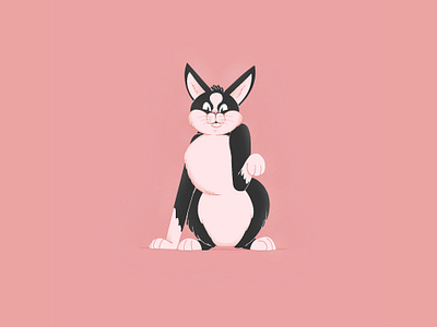 Scared Cat art cartoon cat character design digitalart drawing illustration pink procreate