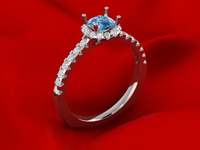 Luxury Engagement Cluster Halo Ring Design 3D Model jewel jewelery jewellery jewelry jewelry design jewelry designer jewels matrix rhino3d rhinoceros