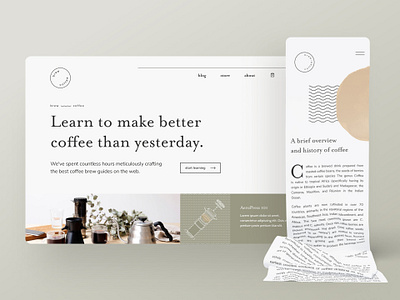 Brand experiments — part 10 blog blog post brand identity branding clean ui coffee ecommerce green illustration landing page logo logomark minimal minimalism minimalistic simple type typogaphy typography web design