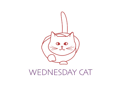 Wednesday cat cat logo mood pets picto