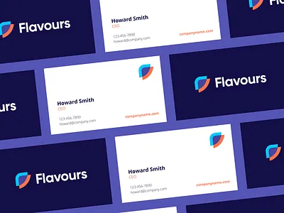 Flavours - Business Card Design brandidentity branding branding and identity branding design business business card business card design business cards businesscard corporate identity identity branding identity design logo logo design logo designer logodesign logotype media tech digital print design