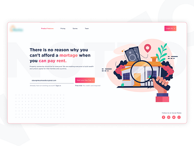 Start-up Landing Page fintech landing page start up web deisgn website design