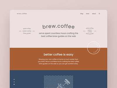 Brand experiments — part 16 blog brand identity clean clean ui coffee ecommerce figma illustration illustrations landing page logomark minimal minimalism pastel pastels pink simple typography web design webflow