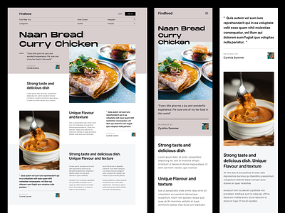 #Exploration - Street Food Website - Detail Page bold clean design desktop editorial food landing page layout photography review style swiss typography website whitespace