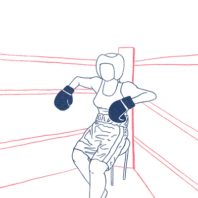 Inktober 2019: Ring boxing illustration inktober procreate ring woman