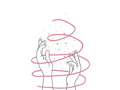 Inktober 2019: Enchanted concept enchanted hands illustration inktober primary colors procreate