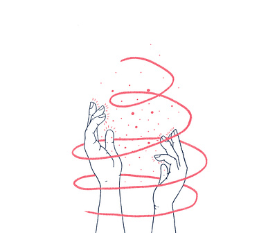 Inktober 2019: Enchanted concept enchanted hands illustration inktober primary colors procreate