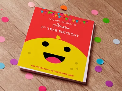 birthday invitation 1st year a4 brochure a4 size birthday birthday card design illustration invitation invite vector