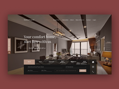 Minimal Luxury Property UI/UX design minimal ui ux web website