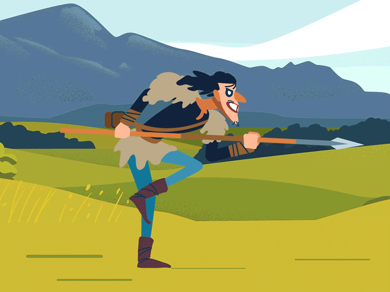 Barbarian Warrior after effects animation illustration motion design