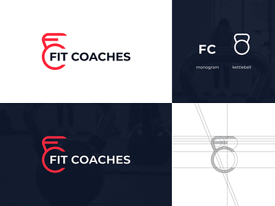 Fit Coaches approved logo brand identity branding coach creative design fc monogram fit fitness gym identity kettlebell letter logo logo design mark monogram personal trainer sport symbol vector