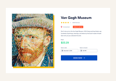 Van Gogh Museum - The modern museum amsterdam branding design system figma identity illustration landing page design museum ticketing typography ui webdesign widget