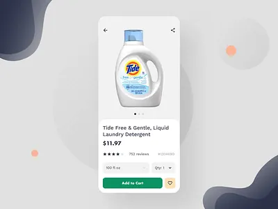 Cosmetics and Household Products App Interactions add to cart app application clean design cosmetics ecommerce favorites flat design household interactions ios light theme minimalism mobile app mobile app design product page ui ui design ux ux design