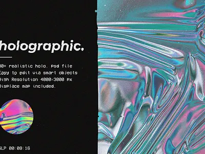 Holographic foil mock-up template abstract art background blue color colorful decoration design foil gradient holographic iridescent light neon pattern pink rainbow space wallpaper