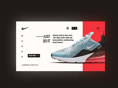 JUST DO IT design hand drawn home homepage nike nike air nike ui ui uiux ux web