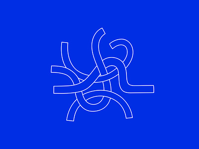 Loopy abstract blue branding cartoon conceptual design illustration loop modern new shape vivid