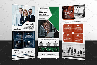 Business Roll-Up advertising banner business business roll up corporate illustrator template marketing rolllup rollup banner