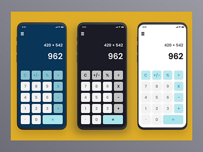 Day 004 of 100 - Calculator design daily 100 challenge dailyui design product design ui