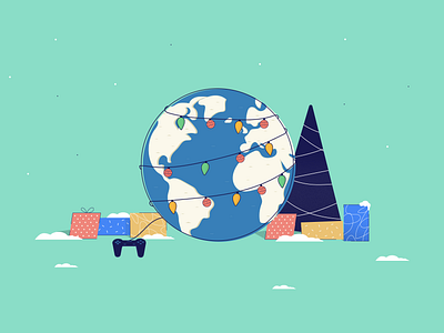 Christmas for remote teams blog christmas gifts globe holidays illustration remote tree xmas