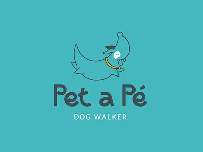 Pet a Pé design dog dz9 logo pet pet care walker