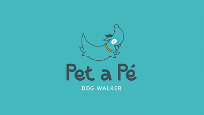 Pet a Pé design dog dz9 logo pet pet care walker