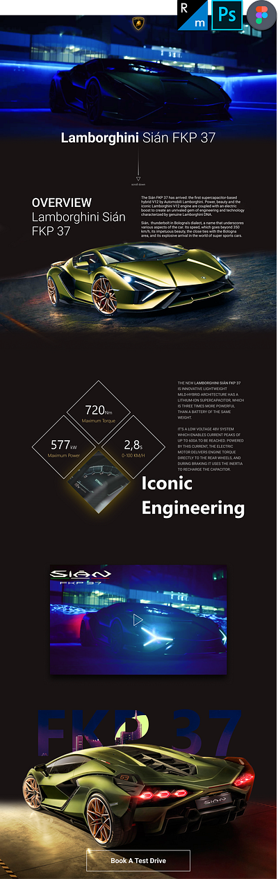 Screen_1 animation branding commerce design figma lamborghini landingpage photoshop readymag ui ux web website
