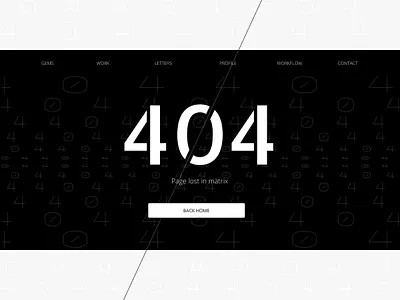 404 Lost in matrix 404 error 404page design error landing landing page main page matrix minimal ui ux web website