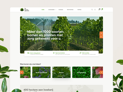 Webshop Bomenspecialist averta ecommerce gardening green plants prestashop rounded sf trees ui webshop