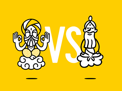 Character for Monk Says brand. See the winner on the next slide ayurveda branding character design illustration india mascot monk packaging packaging design vector yoga