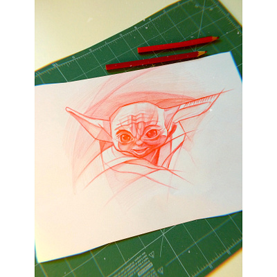 bebe_yoda bebeyoda doodle fanart illustration sketch starwars