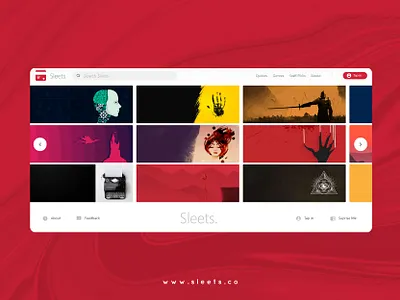 Sleets website : Homepage design design ui web