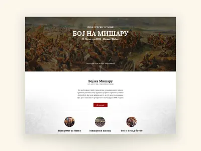 Battle of Misar / Boj na Misaru battle clean design freedom historical history independence memorial modern monument museum serbia serbian ui ux web design web development website white