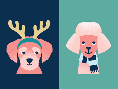 Holiday Paws Part 2 dog floofin woofin illustration mutt poodle