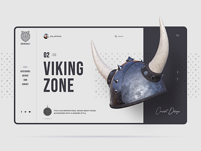 Odinsholt casco concept graphic design helmet inspiration interaction interface landing medieval odin template uidesign uiux viking visual design website