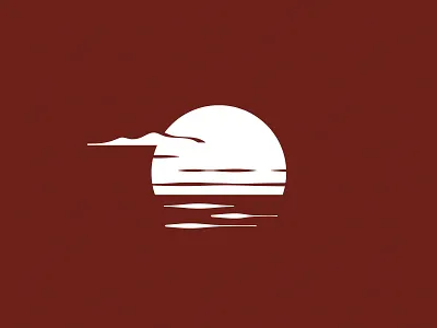 Rising Sun design illustration morning ocean simple sun sunrise vector
