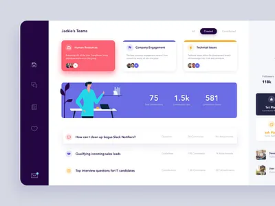 Knowledge Sharing SaaS App app application clean design docs icon illustration interface saas ui user interface ux vector web