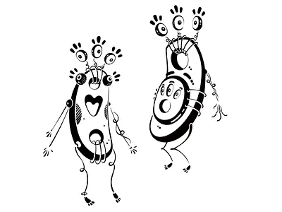 ? character design fantasy illustration love monster