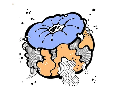 Space Flower flower illustration space