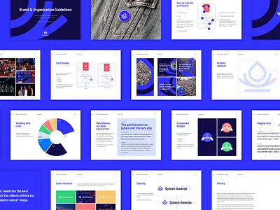 Rebrand International Splash Awards blue brand identity brandguide brandguidelines branding branding design clean drop drupal graphic design haelsum identity opensource rebrand splash splash awards
